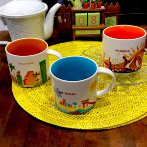2015 Starbucks You Are Here Coffee Cups, Miami, Orlando & Phoenix $25 each